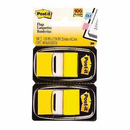 POST-IT Sticky note Marking Flag - 1 In.; Canary Yellow; Pack of  2 1281495